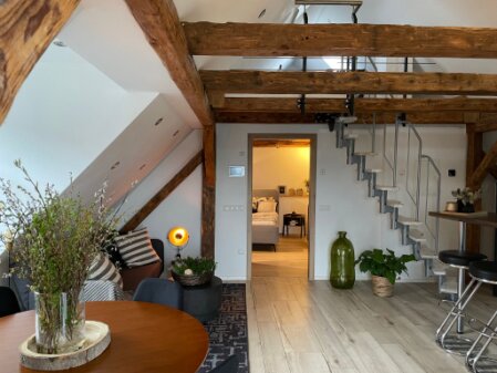 Romantik Ferienwohnung im Loft Charakter und Seeblick auf Bad Weißenstadt